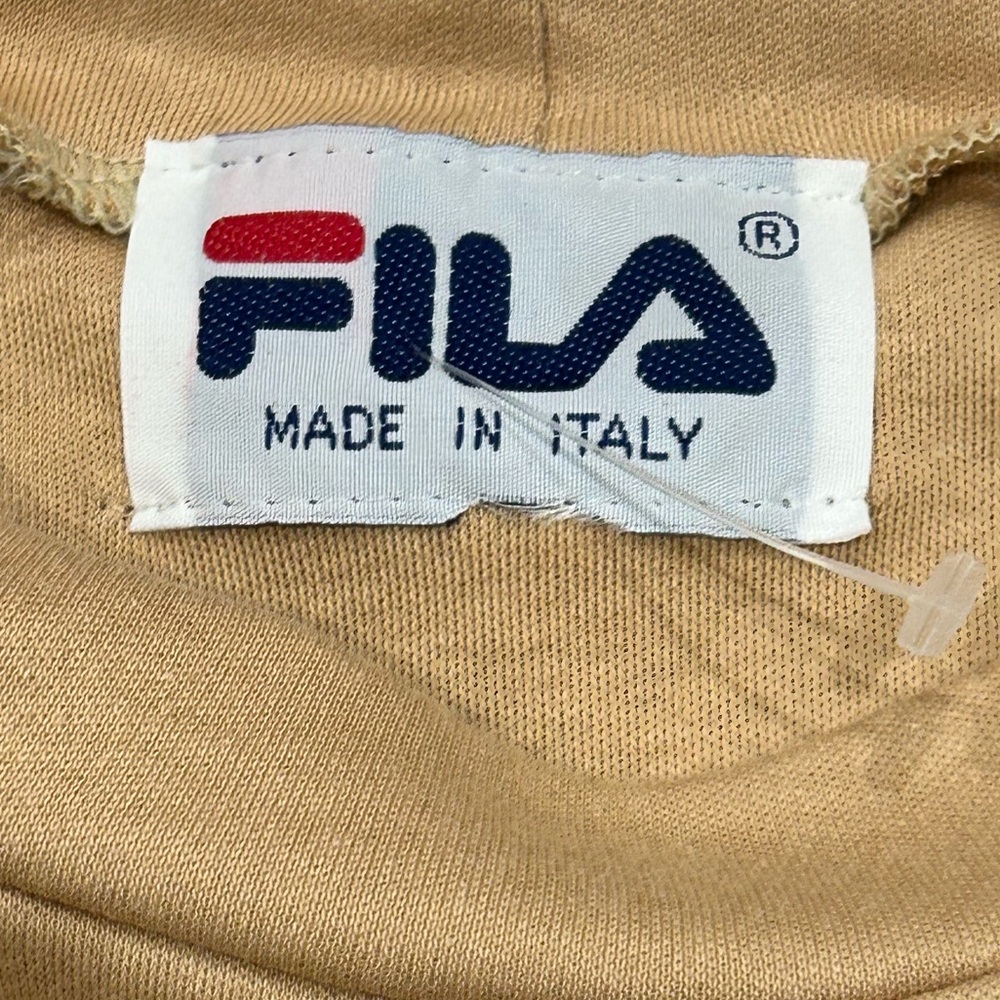 Nwot Fila Biella, Italy Neutral Cream Nude Baggy Tee T-Shirt Oversized Medium View 4